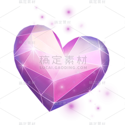 手绘-描边钻石宝石元素贴纸6