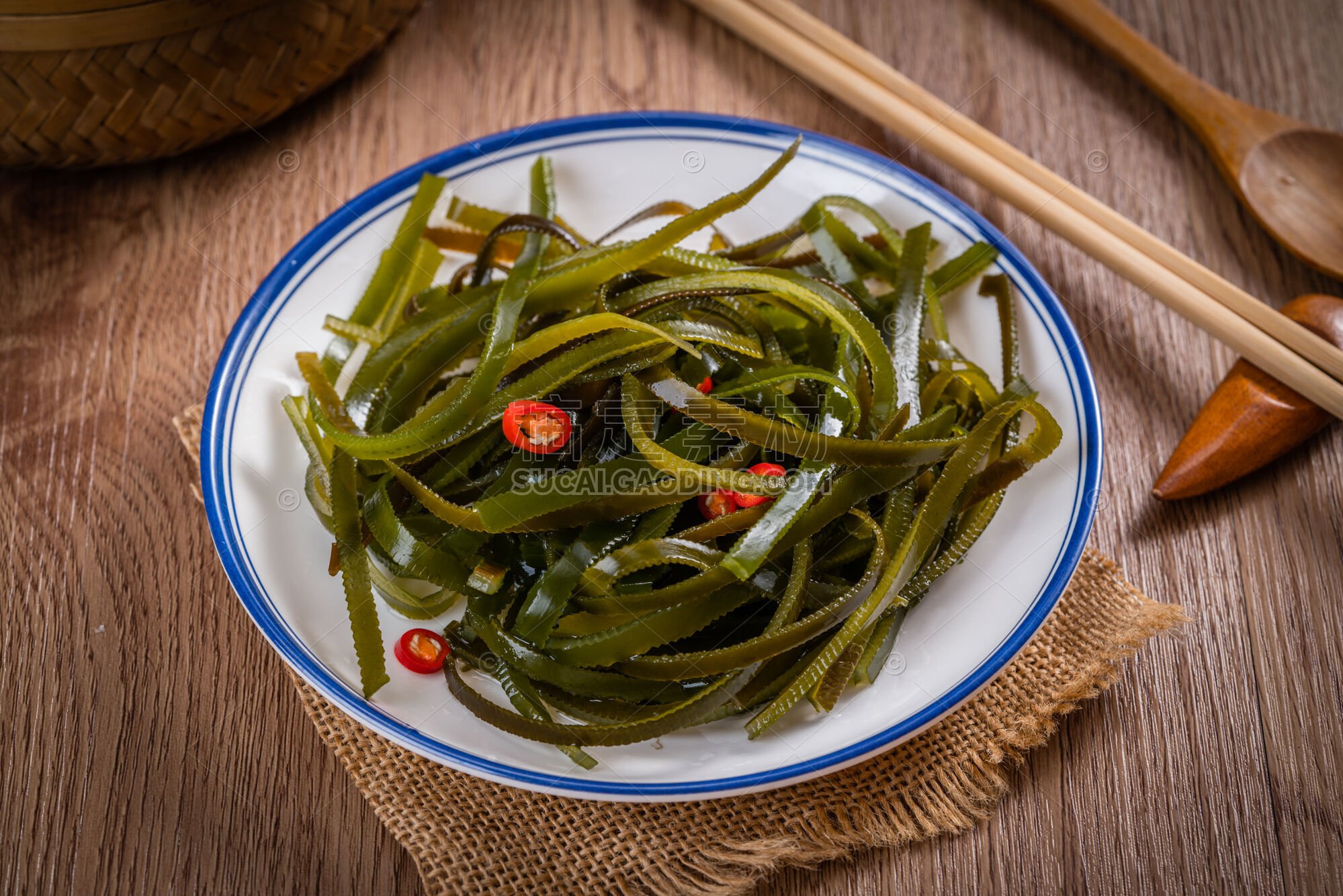 果蔬系列实景火锅食材中餐小菜海带丝