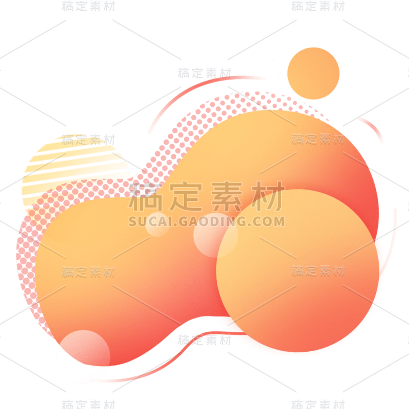 手绘-渐变放射图形