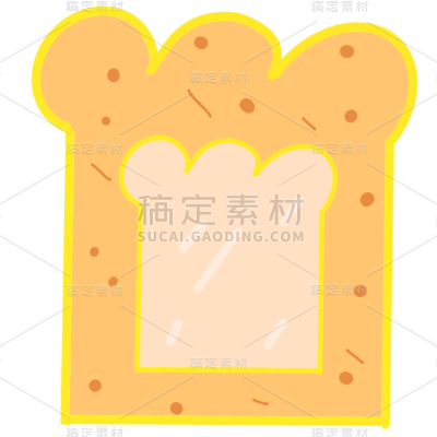 简单装饰型贴纸-面包