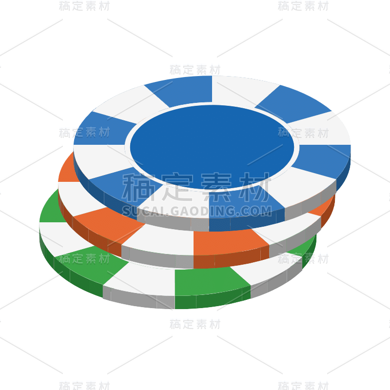 手绘-桌游元素套系贴纸-筹码