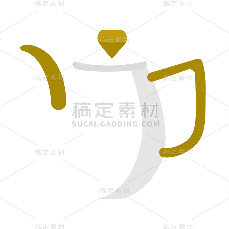 矢量风-扁平生活用品-茶壶