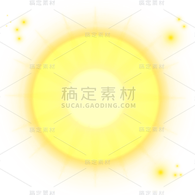 手绘插画-锦鲤光环元素