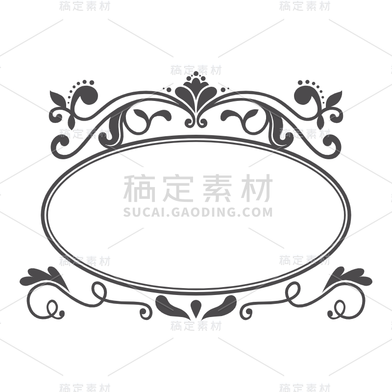 手绘-西方复古纹饰贴纸SVG-3