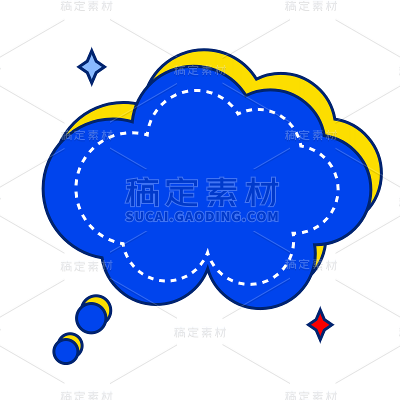 SVG-波普风对话气泡贴纸