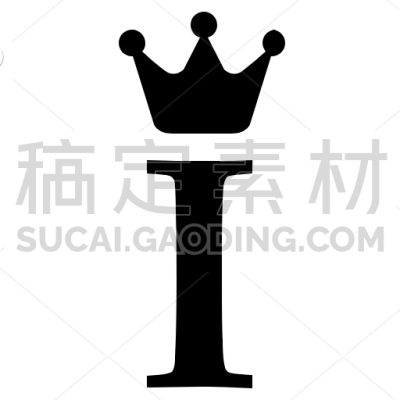 Royal, Alphabet, Crown, Letter, English, I