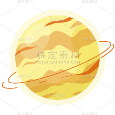 扁平风-高级星球贴纸