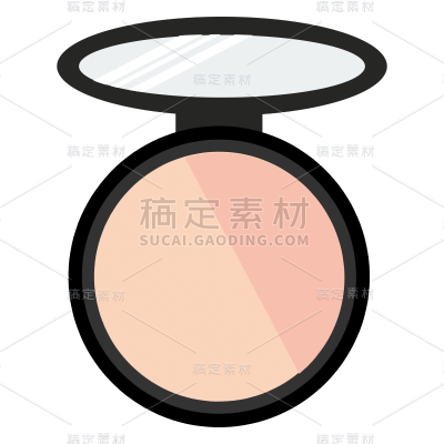 扁平-美容主题贴纸套系-粉底