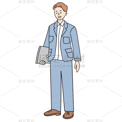 手绘-线稿简笔画人物插画贴纸4