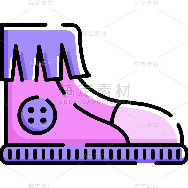 手绘紫色鞋子MBE风icon