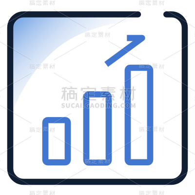 柱状图生活服务行业icon矢量图标-