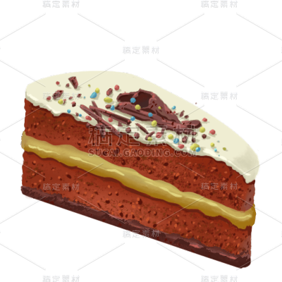 美食插画素材-蛋糕