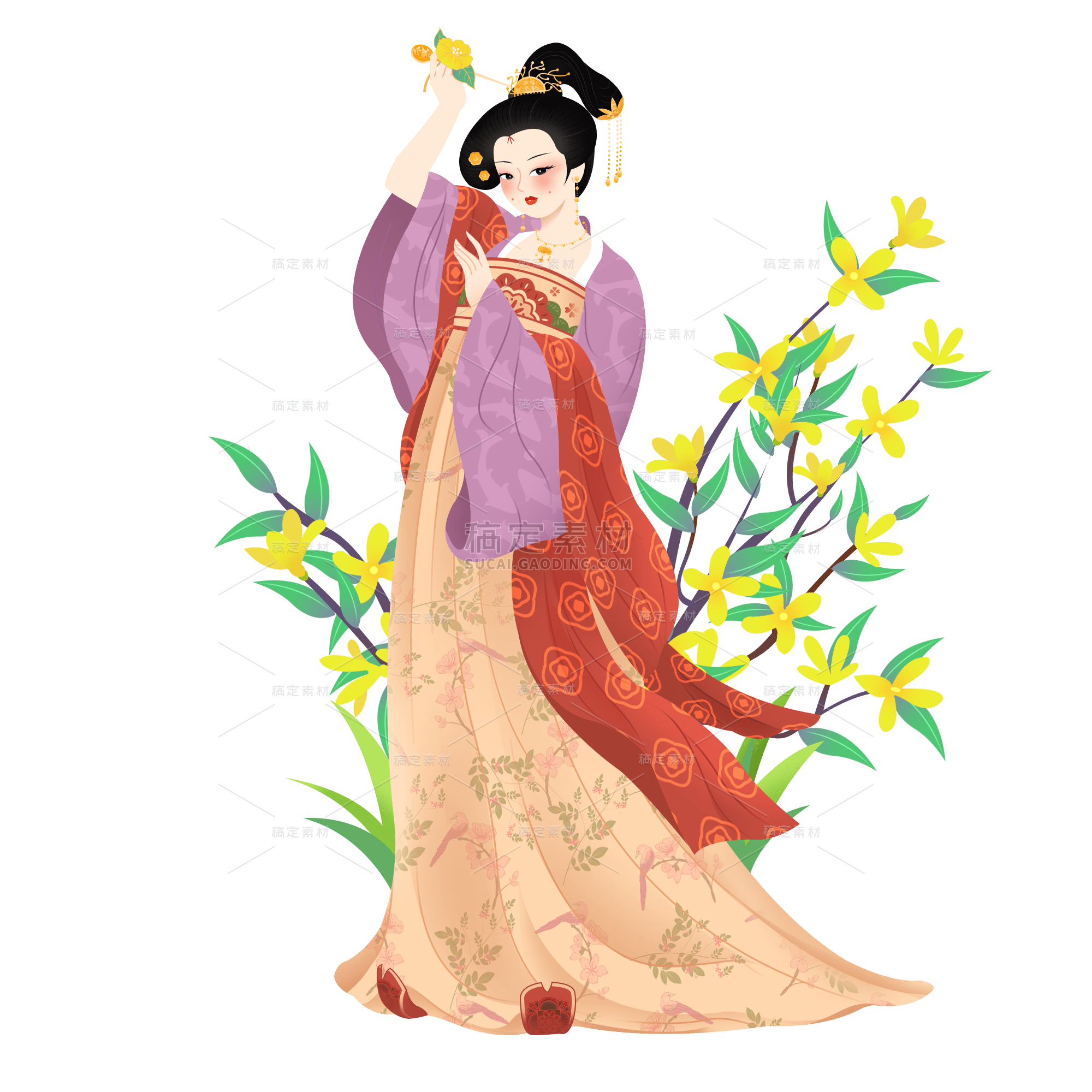 中国风人物插画-古风美女