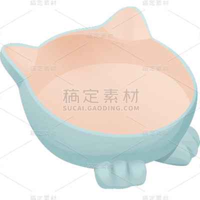 手绘-宠物用品贴纸套系-猫碗
