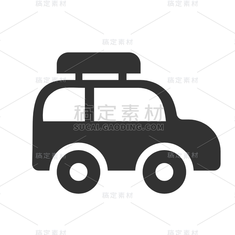 扁平-露营氛围iocn-车