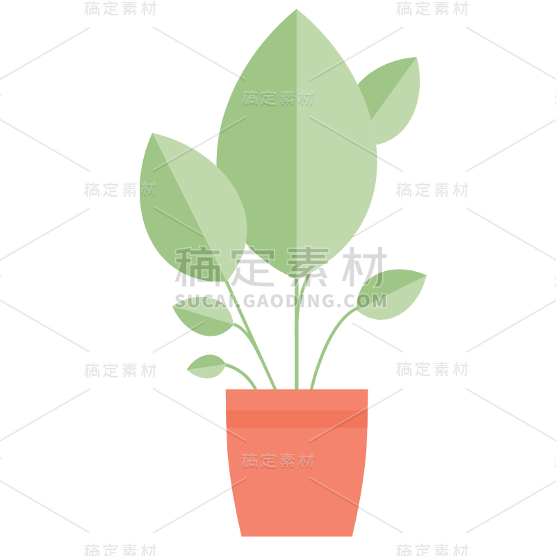 扁平-植物元素贴纸-SVG4