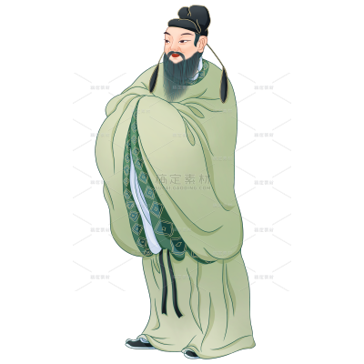 高质量插画-国潮细线白描
