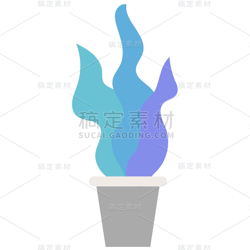 扁平-植物元素-SVG-盆栽2