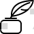 Quill with ink