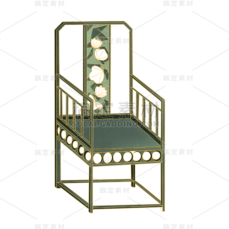 中国风-手绘明清家具-凳子