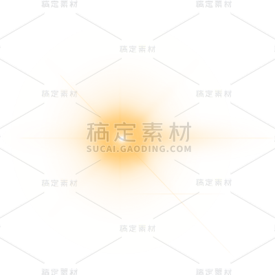 手绘-单点金色闪光元素
