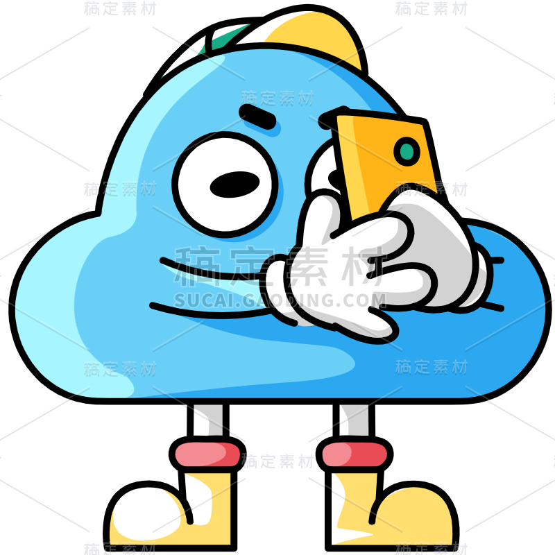 卡通-可爱doodle风元素-SVG-自拍