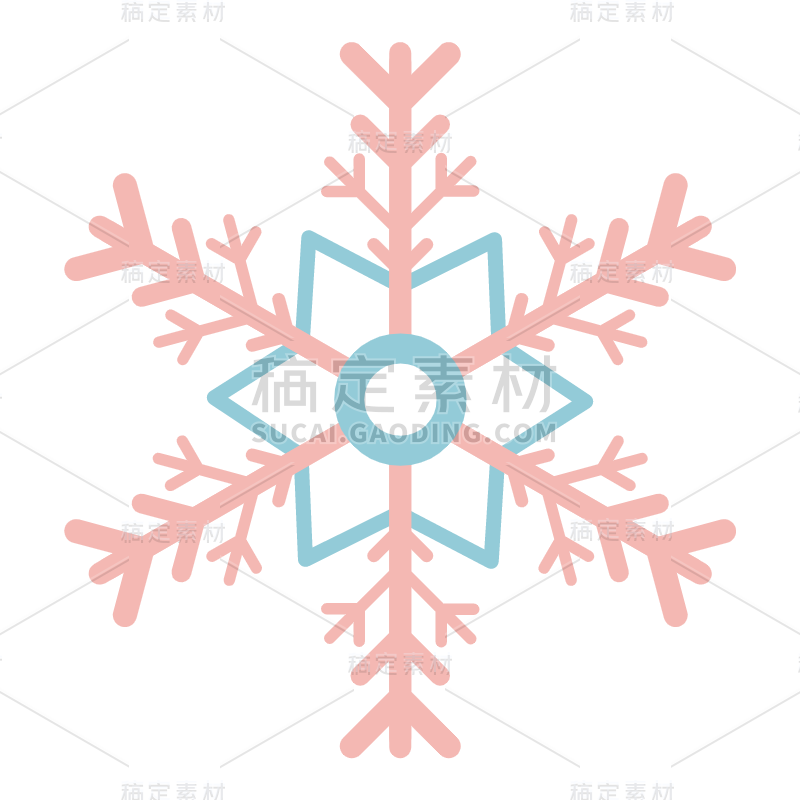 矢量雪花冬天氛围贴纸