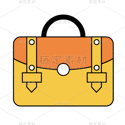 扁平风简约物品贴纸-SVG-公文包