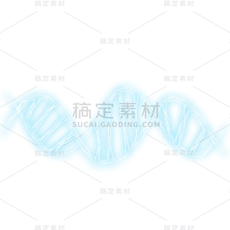 蓝色发光手绘基因序列元素1