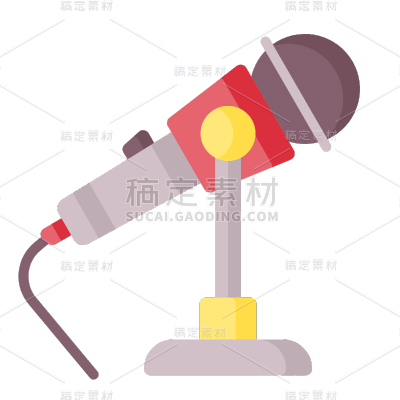 卡通画-唱歌比赛元素-话筒