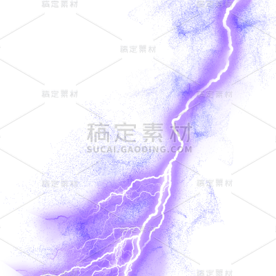 手绘-闪电电光天气元素贴纸7