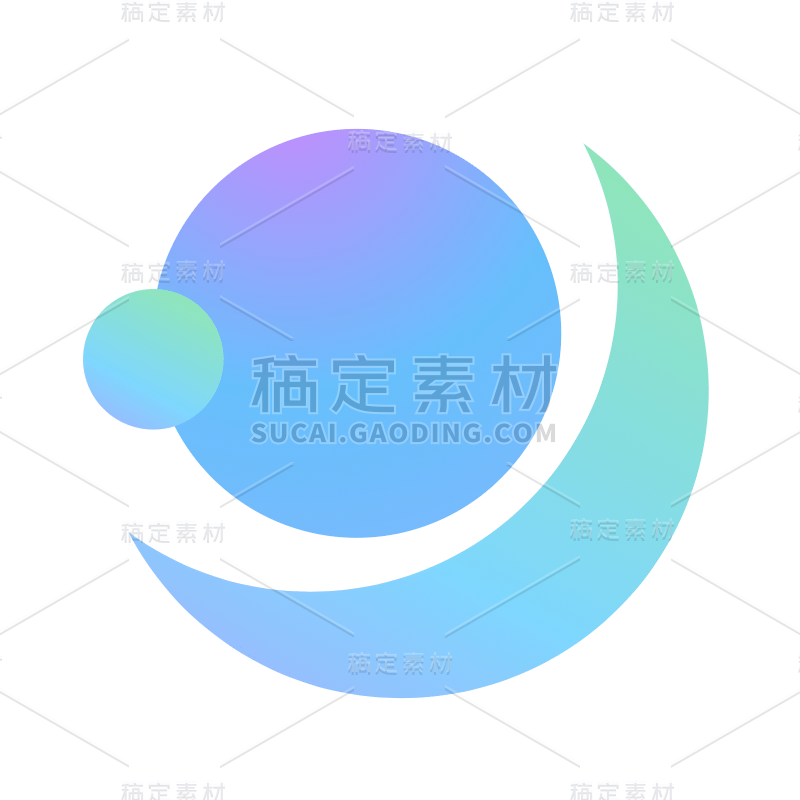 渐变几何装饰贴纸-SVG10