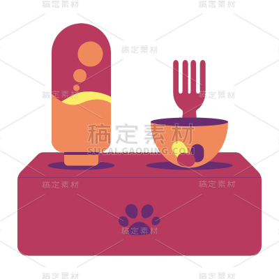 扁平-宠物用品贴纸套系10