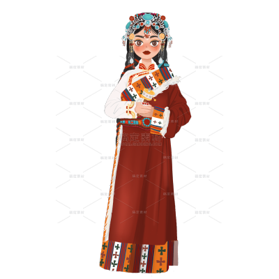 少数民族高质量人物插画