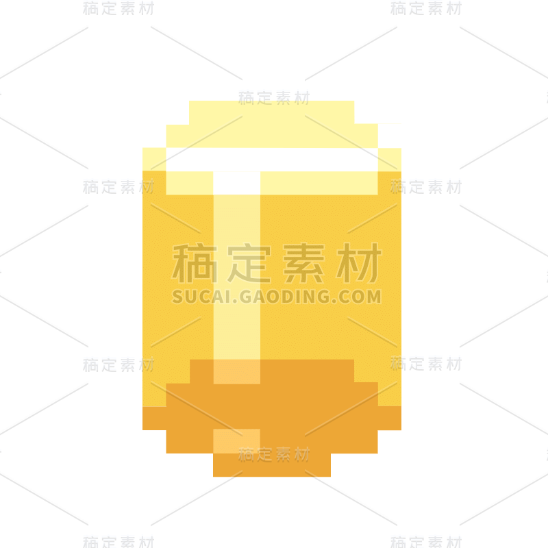 手绘-像素风贴纸套系SVG-啤酒