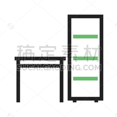 Table with shelves