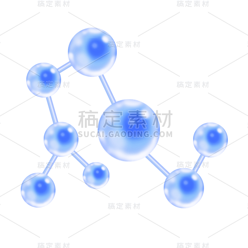 手绘-基因序列医疗元素贴纸8