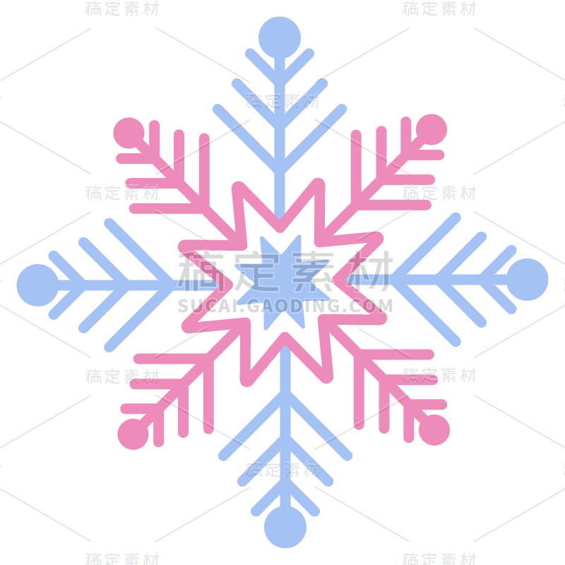 矢量雪花冬天氛围贴纸