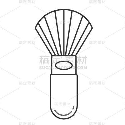 线性icon-美容美发元素2-化妆刷