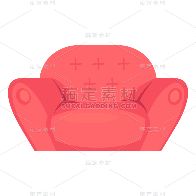 插画-生活清洁主题贴纸-沙发_画板 1.svg