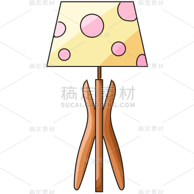 手绘-灯具家居生活贴纸7