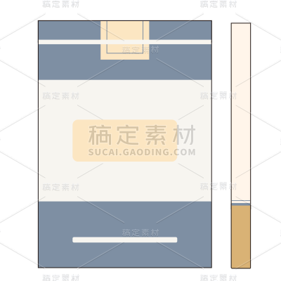 手绘烟盒香烟吸烟元素