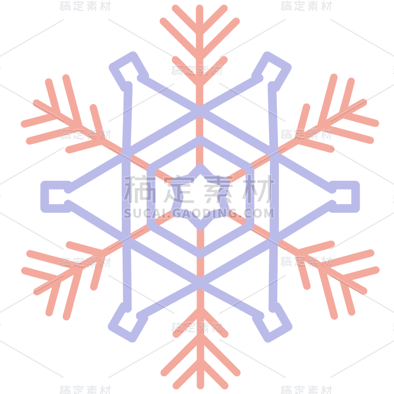 矢量雪花冬天氛围贴纸