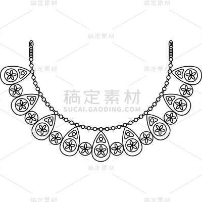 线性手绘项链民族首饰