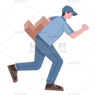 快递员形象贴纸1