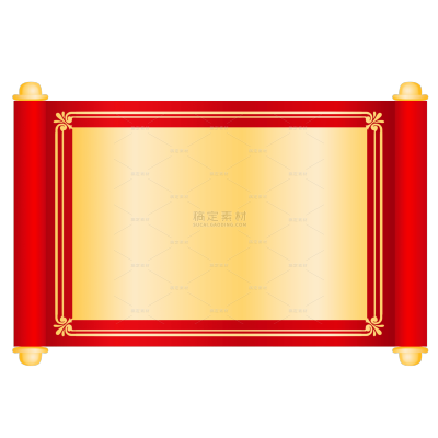 3D喜庆元宵节卷轴节日元素2