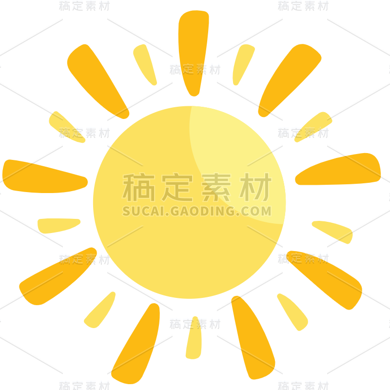 简单装饰型贴纸-太阳