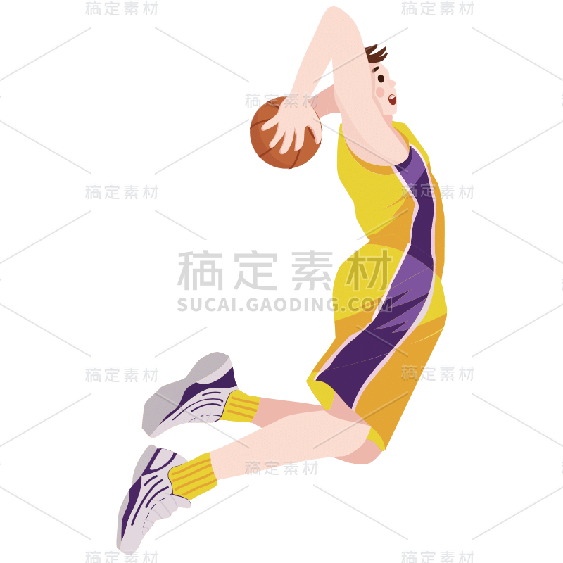 SVG-篮球人物常规贴纸-打篮球