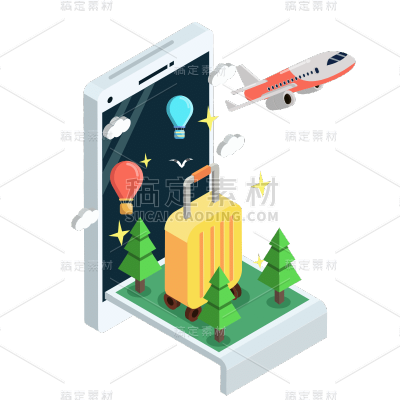 2.5D-手机相关互联网元素贴纸4