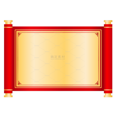 3D喜庆元宵节卷轴节日元素1